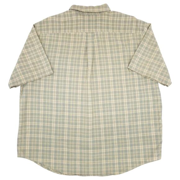 Northwest Territory Shirt Mens 2XL Plaid Short Sleeve Button Down Linen Cotton - Picture 7 of 11